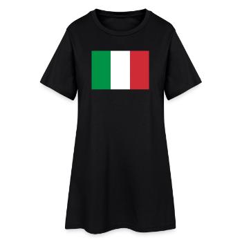 Autocollant drapeau de l'Italie drapeau Italie Fahne Flagge - Robe T-shirt Femme - noir - Devant