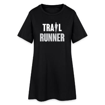 Coureur de trail - Robe T-shirt Femme - noir - Devant