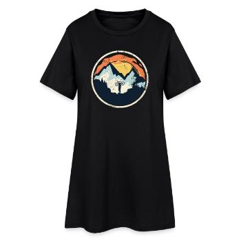 Aventure en VTT - Robe T-shirt Femme - noir - Devant