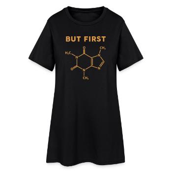 Mais d’abord la molécule de café - Robe T-shirt Femme - noir - Devant