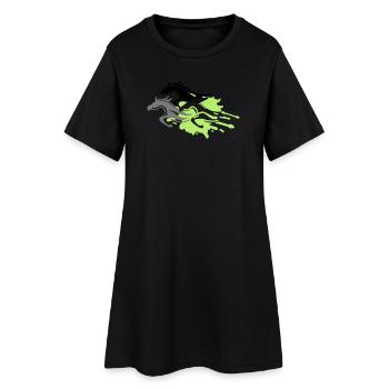horses - stallion - mare - foal - Women’s T-Shirt Dress - black - Front