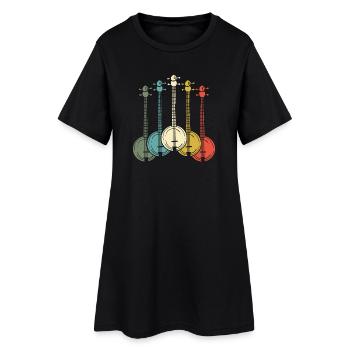 Joueur de banjo - Robe T-shirt Femme - noir - Devant