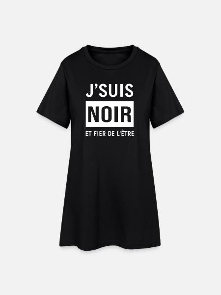 JE SUIS NOIR ET FIER DE L'ETRE - Robe T-shirt Femme - noir