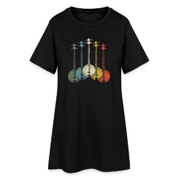 Joueur de banjo - Robe T-shirt Femme - noir - Devant