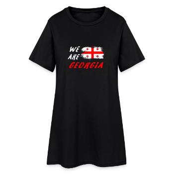 We are Georgia Design / idée cadeau - Robe T-shirt Femme - noir - Devant