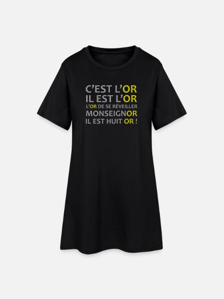 Monseignor - Robe T-shirt Femme - noir