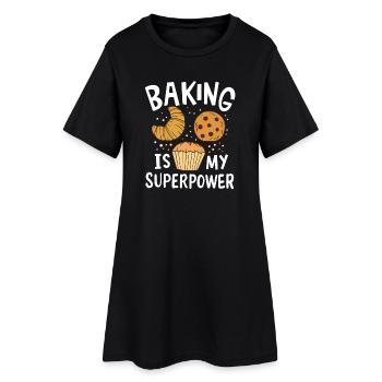 Baking Baker - Women’s T-Shirt Dress - black - Front