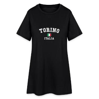 Turin Turin Italie - Robe T-shirt Femme - noir - Devant
