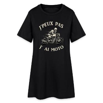 Motif Motard Vintage Liberté - Robe T-shirt Femme - noir - Devant
