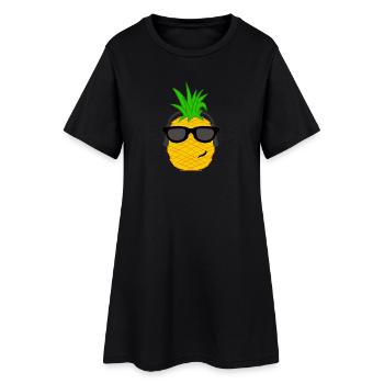 Cool ananas vacances sur les îles des Caraïbes - Robe T-shirt Femme - noir - Devant