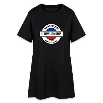 MADE IN SCHLESWIG HOLSTEIN Lübeck Geschenk - Frauen T-Shirt-Kleid - Schwarz - Vorne