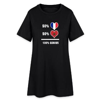 France et Maroc 100% génial / cadeau - Robe T-shirt Femme - noir - Devant