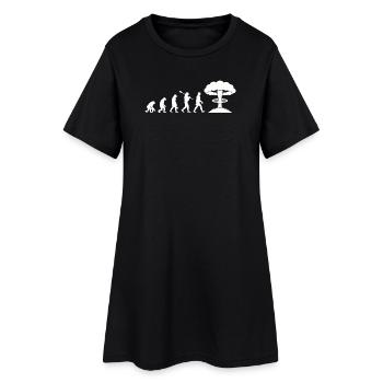 Bombe nucléaire Evolution - Robe T-shirt Femme - noir - Devant