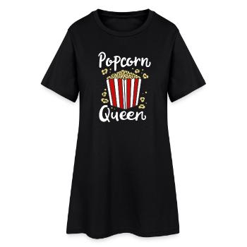 Pop-corn - Robe T-shirt Femme - noir - Devant