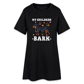 Teckel - Robe T-shirt Femme - noir - Devant