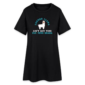 Lama Doktor Lama - Frauen T-Shirt-Kleid - Schwarz - Vorne
