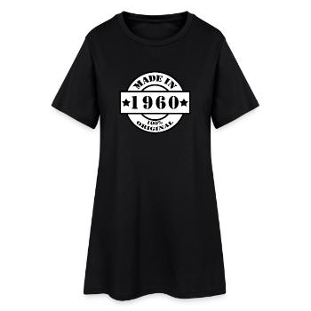 FAIT EN 1960 année de naissance année de fabrication cadeau vintage - Robe T-shirt Femme - noir - Devant