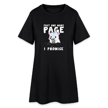Encore une page de Hamster lisant des livres Gesch - Robe T-shirt Femme - noir - Devant