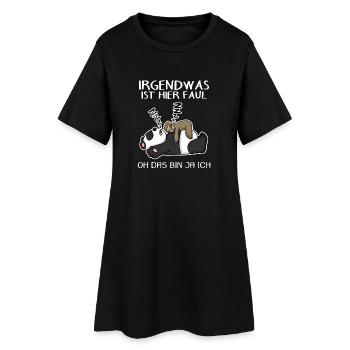 Faultier Spruch Panda Bär - Frauen T-Shirt-Kleid - Schwarz - Vorne