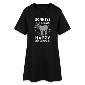Donkey Mule - Women’s T-Shirt Dress - black - Front