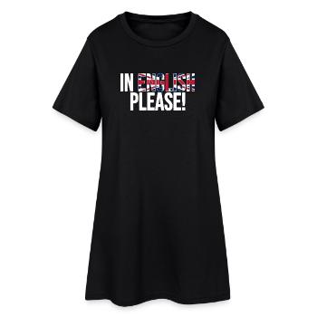 in english please (white) - Women’s T-Shirt Dress - black - Front