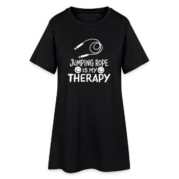 Jump rope Jump rope - Women’s T-Shirt Dress - black - Front