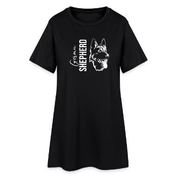 Deutscher Schäferhund - Frauen T-Shirt-Kleid - Schwarz - Vorne
