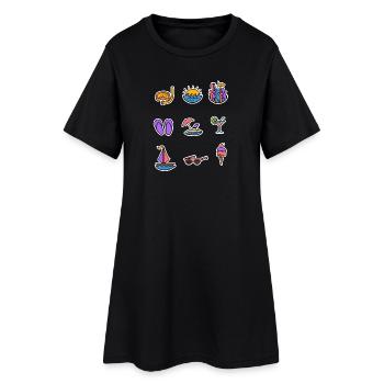 Été soleil vacances plage océan relax vacances - Robe T-shirt Femme - noir - Devant