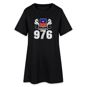 Mayotte - Frauen T-Shirt-Kleid - Schwarz - Vorne