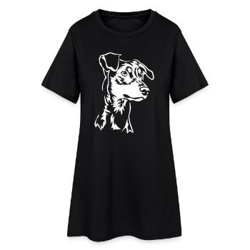 Tête de Pinscher allemand "Black Edition" - Robe T-shirt Femme - noir - Devant