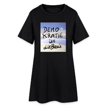 EG Menschen I Demokratie I Basis I Politik - Frauen T-Shirt-Kleid - Schwarz - Vorne