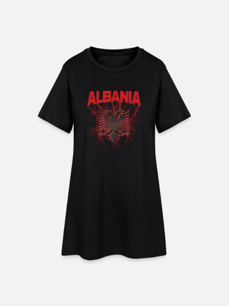 Albanie Aigle albanais - Robe T-shirt Femme - noir