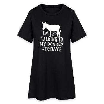 Âne - Robe T-shirt Femme - noir - Devant