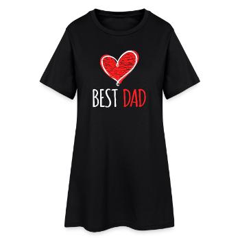 Meilleur papa Fête des pères Papa Papa préféré Tous les meilleurs - Robe T-shirt Femme - noir - Devant