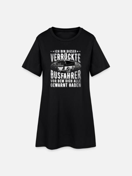 Busfahrer - Frauen T-Shirt-Kleid - Schwarz