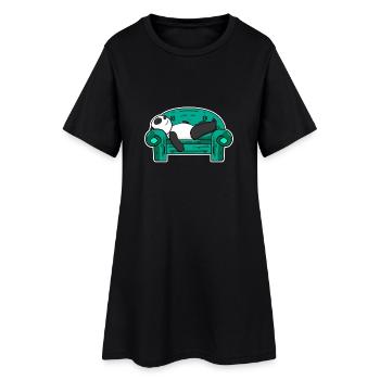 Panda - Robe T-shirt Femme - noir - Devant