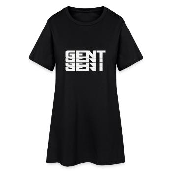 Gent Belgien - Frauen T-Shirt-Kleid - Schwarz - Vorne