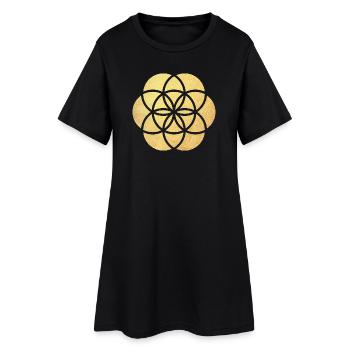 Fleur de Yoga d’Or od Life Fleur de Vie namaste - Robe T-shirt Femme - noir - Devant