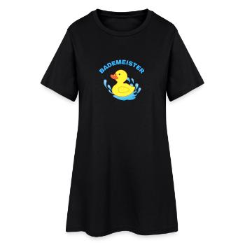 Bademeister - Frauen T-Shirt-Kleid - Schwarz - Vorne