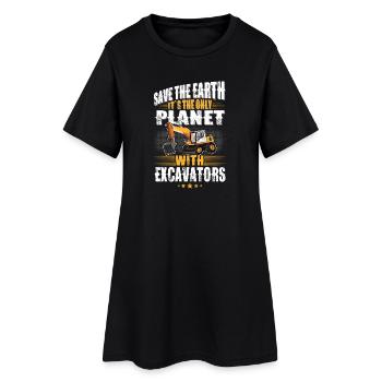 Opérateur de pelleteuse Opérateur de pelleteuse - Robe T-shirt Femme - noir - Devant