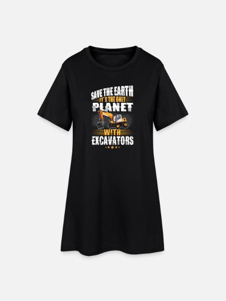 Baggerfahrer Baggerführer - Frauen T-Shirt-Kleid - Schwarz