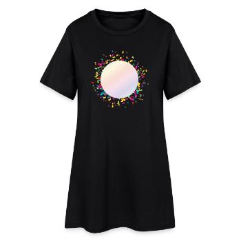 Confettis scintiaux cadres pour des textes propres - Robe T-shirt Femme - noir - Devant