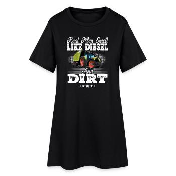 Tracteur disant drôle - Robe T-shirt Femme - noir - Devant