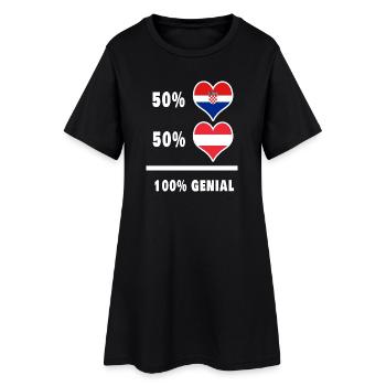Croatie et Autriche Genial / Gift - Robe T-shirt Femme - noir - Devant