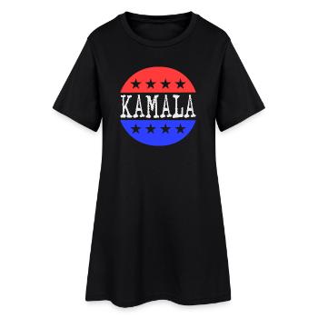 Kamala - Robe T-shirt Femme - noir - Devant