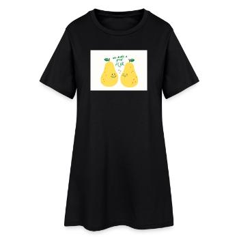 POIRE - Robe T-shirt Femme - noir - Devant
