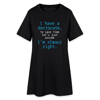 Doctorat - Robe T-shirt Femme - noir - Devant
