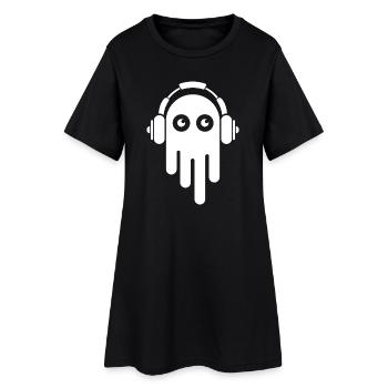 music ghost symbol beats Monster funny lustig icon - Frauen T-Shirt-Kleid - Schwarz - Vorne
