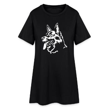 Deutscher SchäferhundKopf "Black Edition" - Robe T-shirt Femme - noir - Devant