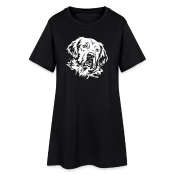 Tête d’or retriever « Black Edition » - Robe T-shirt Femme - noir - Devant